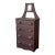 Antique Folk Art Miniature Chest of Drawers With Diminutive Mirror, Circa Early 20th Century For Sale