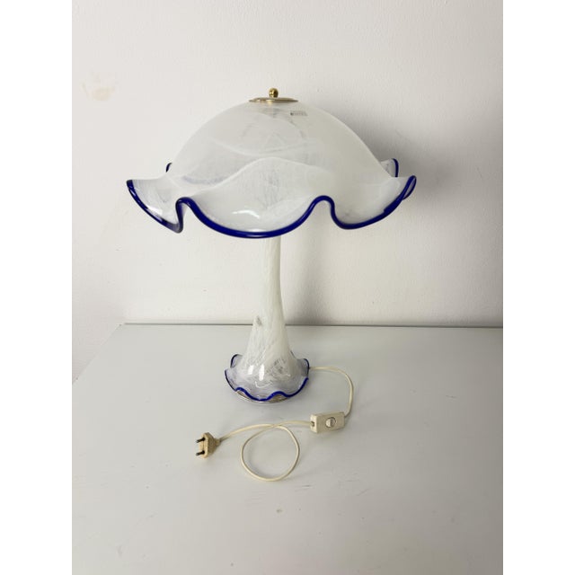 Blue Large Venetian Table Lamp in Murano Glass, 1960s For Sale - Image 8 of 11