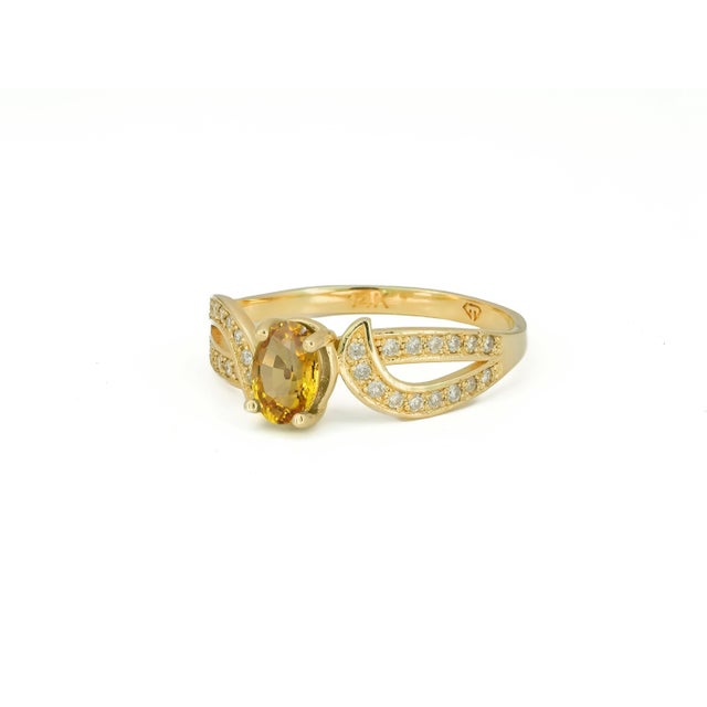 Not Yet Made - Made To Order Yellow Sapphire 14k Gold Ring For Sale - Image 5 of 7