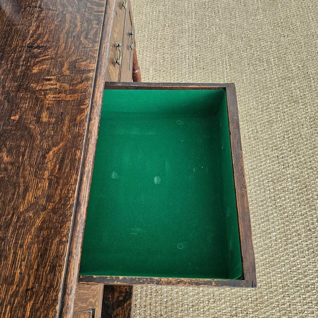 Wood Antique Welsh Oak Dresser Circa 1830 Georgian Plate Rack Farmhouse Cupboard For Sale - Image 7 of 15