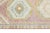 Turkish Oushak Rug Green Cream Pink Handwoven Wool Runner 2'10" X 10'5" For Sale - Image 4 of 8