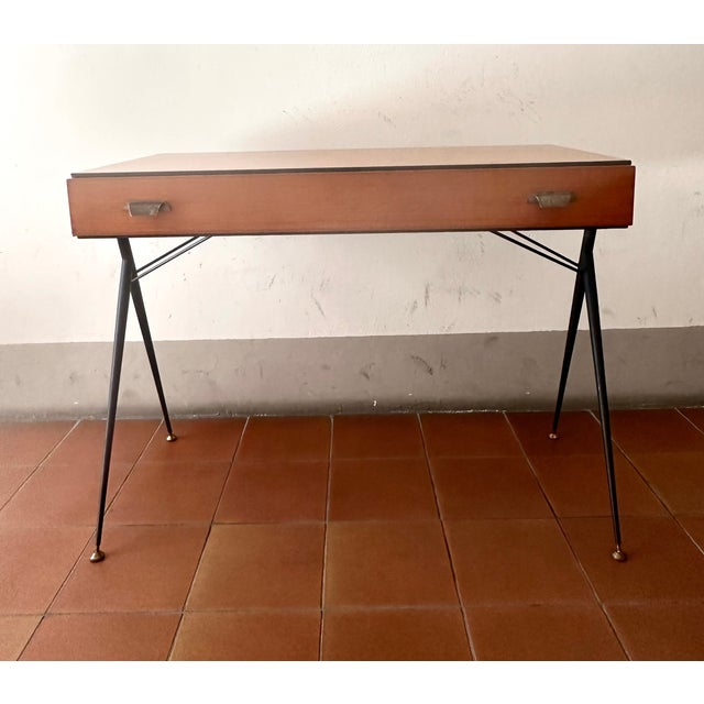 1950s Teak Writing Desk by Silvio Cavatorta, Italy, 1950s For Sale - Image 5 of 9