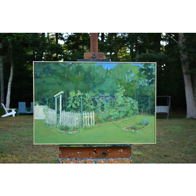 Stephen Remick Contemporary Plein Air Painting, the Early Morning Garden, by Stephen Remick, Framed For Sale - Image 4 of 13