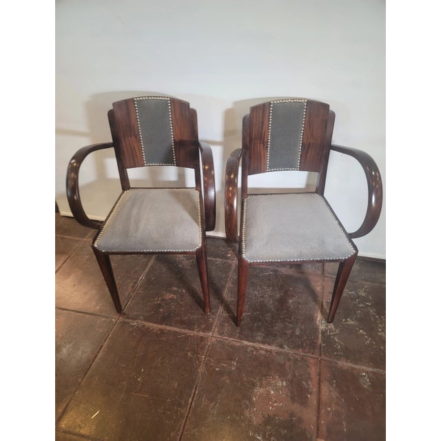 1920s 1920s Antique French Art Deco Chairs Pair Fantastic Style For Sale - Image 5 of 5