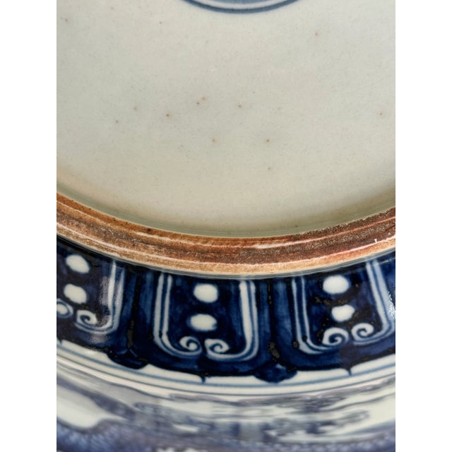 Chinese Blue & White Dragon Porcelain Bowl With Xuande Mark – Qing/Republic Style For Sale - Image 10 of 12