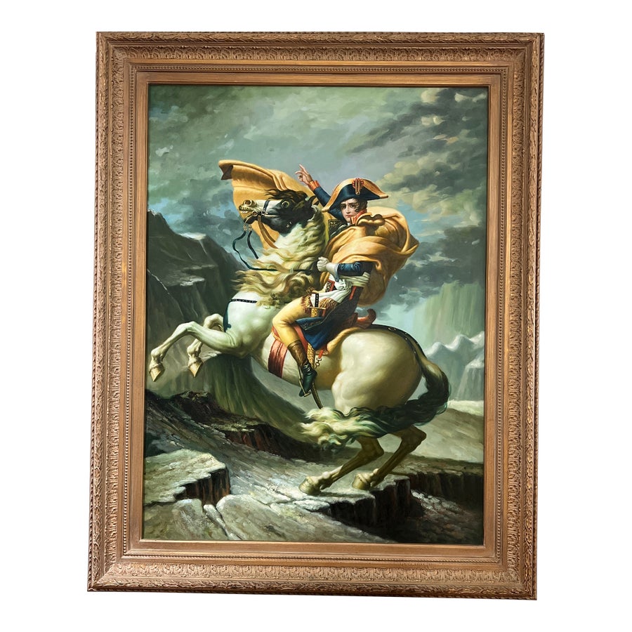 Oil on Canvas Hand Painted Signed Framed Reproduction of a Jacques