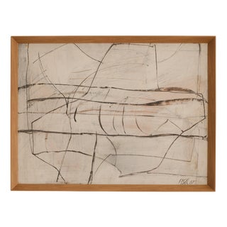 Istvan Fisch, Abstract Composition, 1981, Mixed Media For Sale