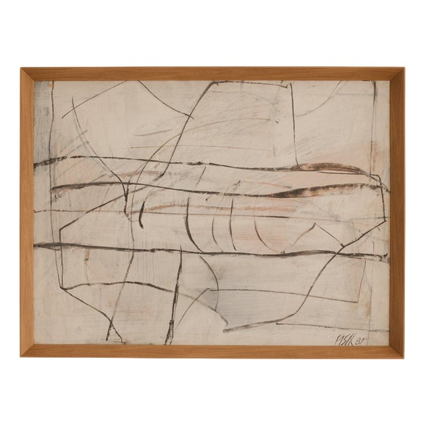 Istvan Fisch, Abstract Composition, 1981, Mixed Media For Sale