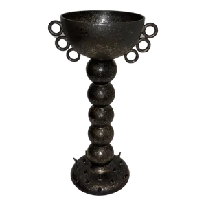Global Vies Modern Bronze Finished Spiked Ring Vase