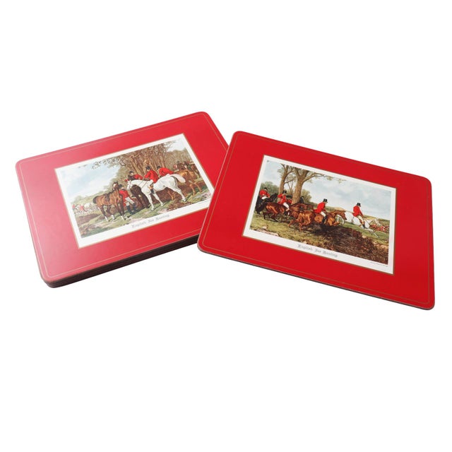 English Hunting Scene Placemats by Pimpernel Set of 6 Chairish