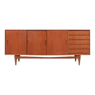 1960s Danish Modern Teak Credenza For Sale