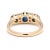 Vintage 1.08ctw Sapphire and Diamond Band Ring, 14k Yellow Gold, Ring Size 6.25 For Sale - Image 4 of 6