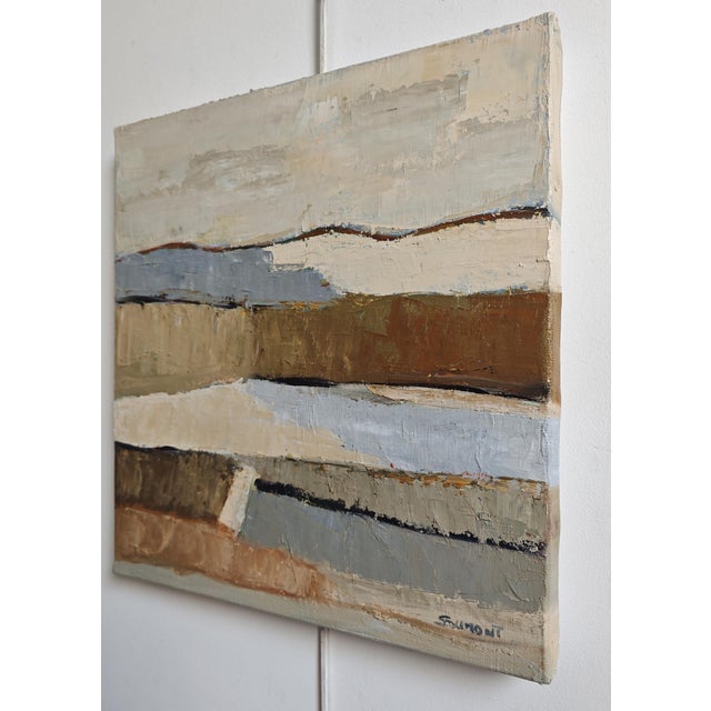 Contemporary Temps Suspendu, Abstract Landscape, Contemporary, Framed by Sophie Dumont For Sale - Image 3 of 8