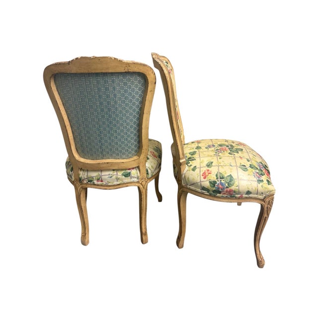 French Six French Louis XV Style Laminate Dining Chairs For Sale - Image 3 of 12
