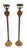 Vintage Ornate Tall Fluted Scalloped Brass Candle Torchières With Monkey - A Pair For Sale In Atlanta - Image 6 of 8