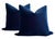 Indigo Velvet Pillow Covers - A Pair For Sale - Image 4 of 4