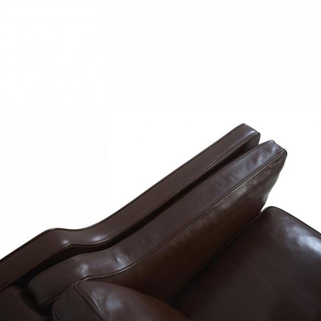 2212 2-Seater Sofa in Brown Leather by Børge Mogensen, 2002 For Sale - Image 9 of 18
