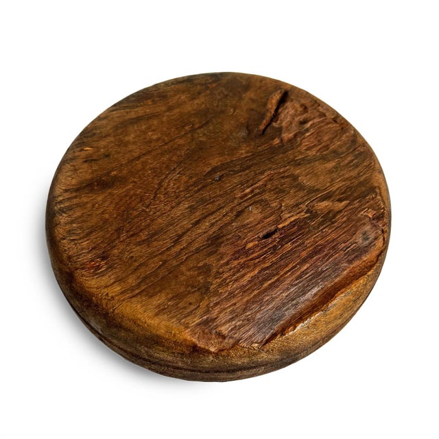 Indian Antique Wood & Brass India Tobacco Container For Sale - Image 3 of 5