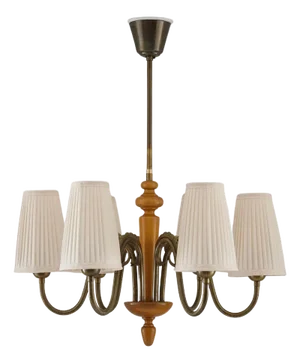 Swedish Modern Chandelier attributed to Böhlmarks, 1940s