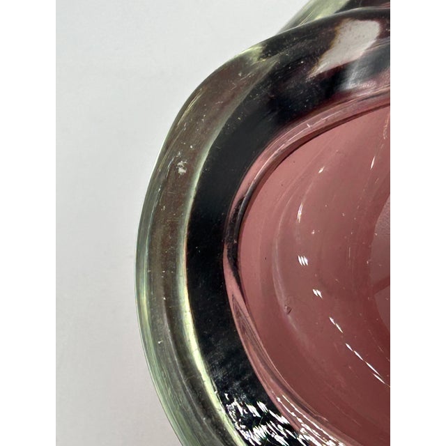 MCM Murano Sommerso Glass Geode Catchall For Sale - Image 11 of 14