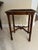 Classic Maitland-Smith small side/drinks table. Wood with leather embossed top.