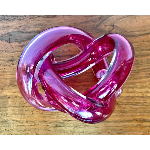 Pink Glass Knot Sculpture Chairish