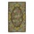 Antique Hooked Rug With Floral Cartouche Design in Bright Pastels - Rug & Kilim For Sale