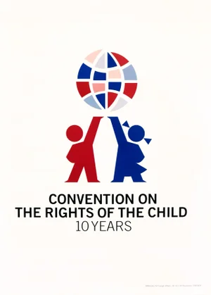 1999 Original United Nations Poster, Convention on the Rights of Children (10 Year Anniversary)