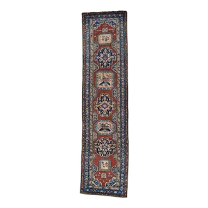 1910s Antique Persian Karabakh Red Runner Rug
