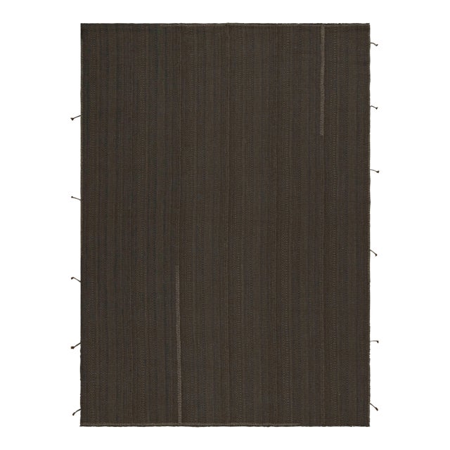 Rug & Kilim’s Contemporary Kilim in Brown, With Beige Accents For Sale
