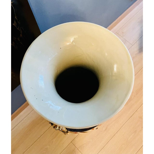 Vase with Gold Lion Ring by Chung Ah Porcelain Company, 1974 For Sale - Image 14 of 18