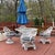 Restored Russell Woodard Vintage Spun Fiberglass Outdoor Dining Set For Sale - Image 6 of 12