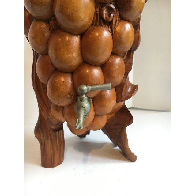 Mid-Century Modern Hand-Carved Samovar With Grapevine Detailing For Sale - Image 3 of 7