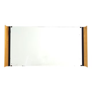 Rectangular Ebonized Beech and Maple Wall Mirror by Paolo Buffa, Italy, 1940s For Sale