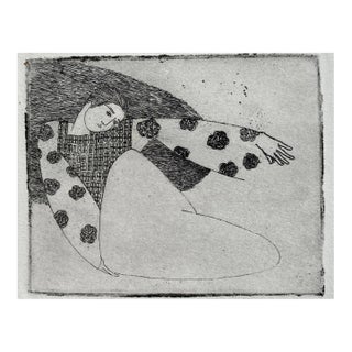 1980s Modern Figural Etching For Sale