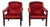 Vintage Nordic Red Chairs, 1970s, Set of 2 For Sale