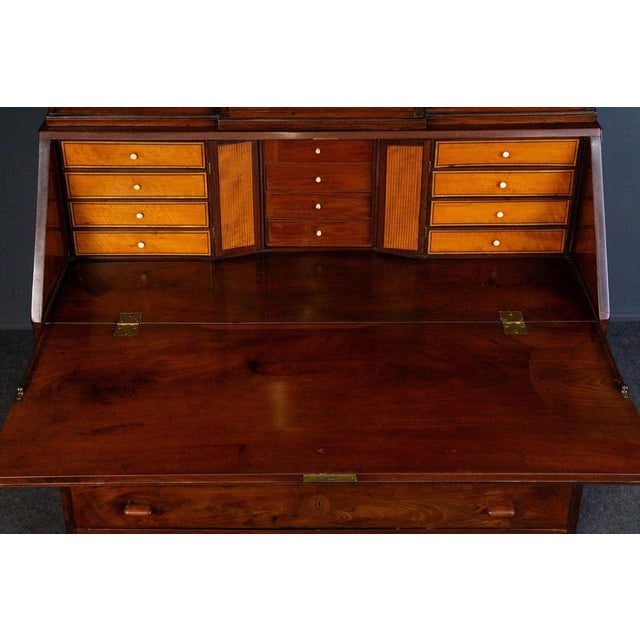 Biedermeier Secretary in Mahogany Veneer For Sale - Image 13 of 18
