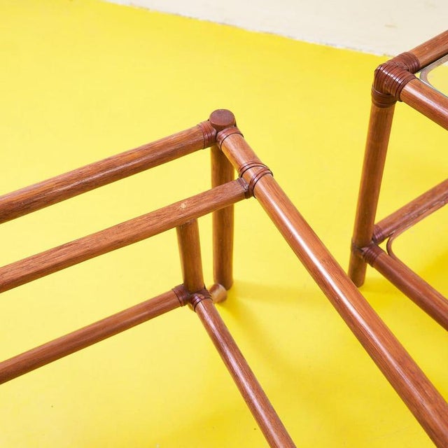 Bamboo Coffee Tables from Gervasoni, Set of 2 For Sale - Image 6 of 8