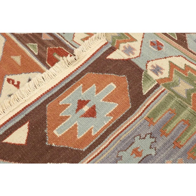 Late 20th Century Vintage Persian Shiraz Kilim Rug - 03'08 X 05'07. For Sale - Image 5 of 9