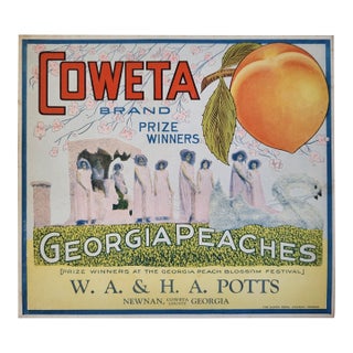 1920s/1930s Coweta Brand Prize Winners - Georgia Peaches - Georgia Peach Blossom Festival For Sale
