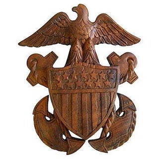 1960s Carved Wooden Patriotic Plaque For Sale
