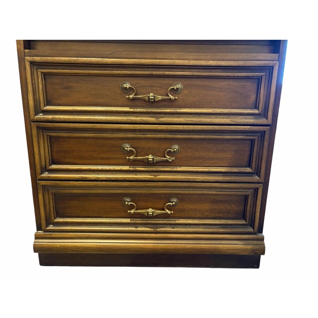 Traditional Vintage Secretary Bookcase For Sale - Image 3 of 4