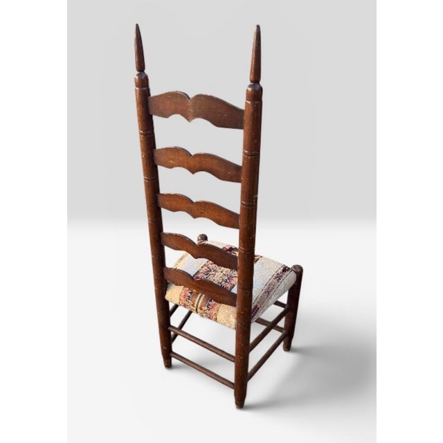 French Country Vintage French Country Ladderback Chair For Sale - Image 3 of 4