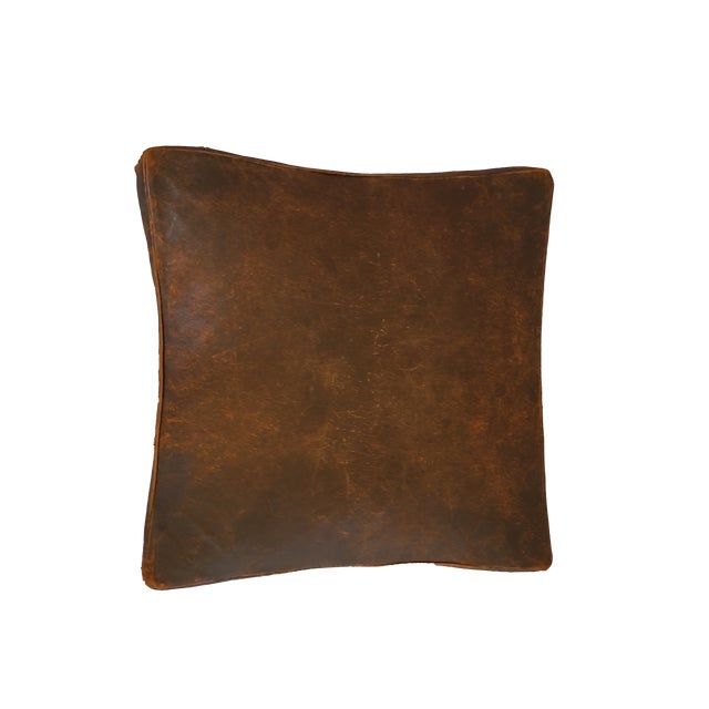 Early 20th Century 2 French Leather Club Chairs With Ottoman For Sale - Image 10 of 11