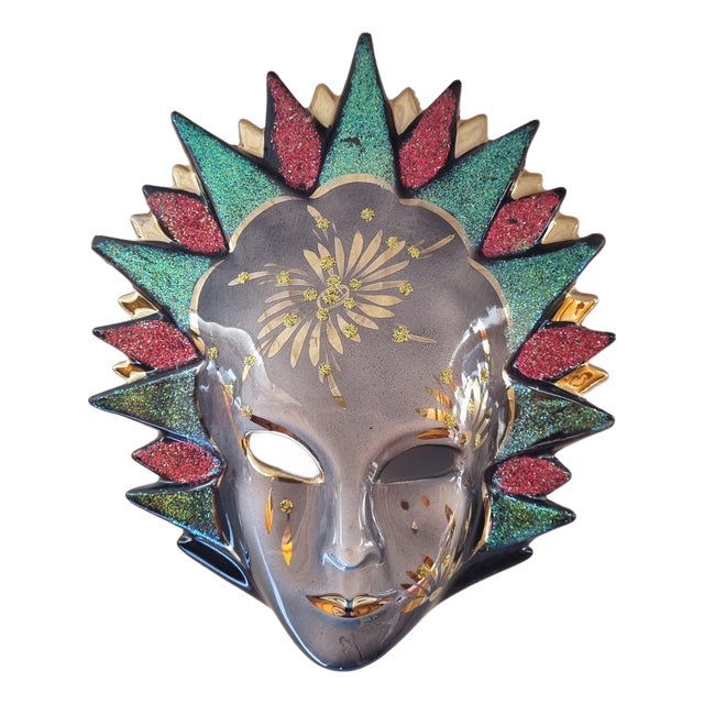 Venetian Ceramic Mask, 1980s For Sale