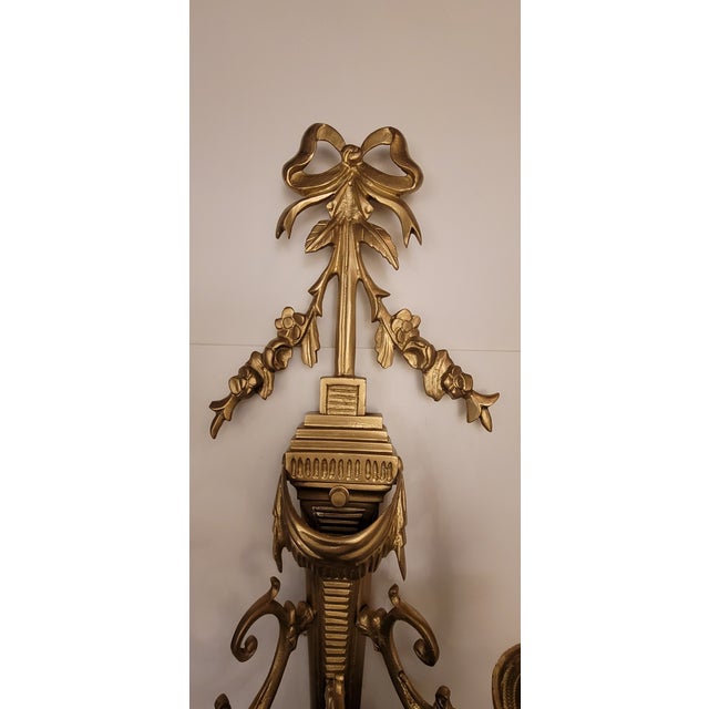 Tall Ribbon Style Sconce, French Style 3-Light Candelabra base for Incandescent or LED bulbs. Wired for standard...