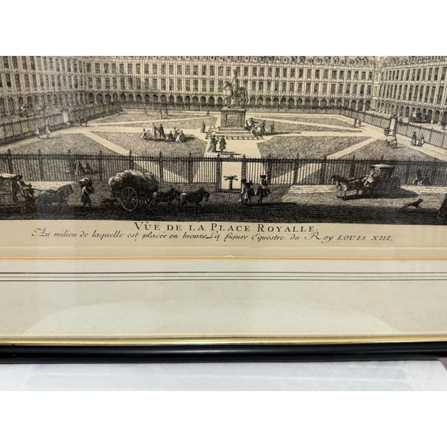 French 18th Century Vue De La Place Royalle Print Jacques Rigaud Musee Du Louvre For Sale - Image 3 of 9