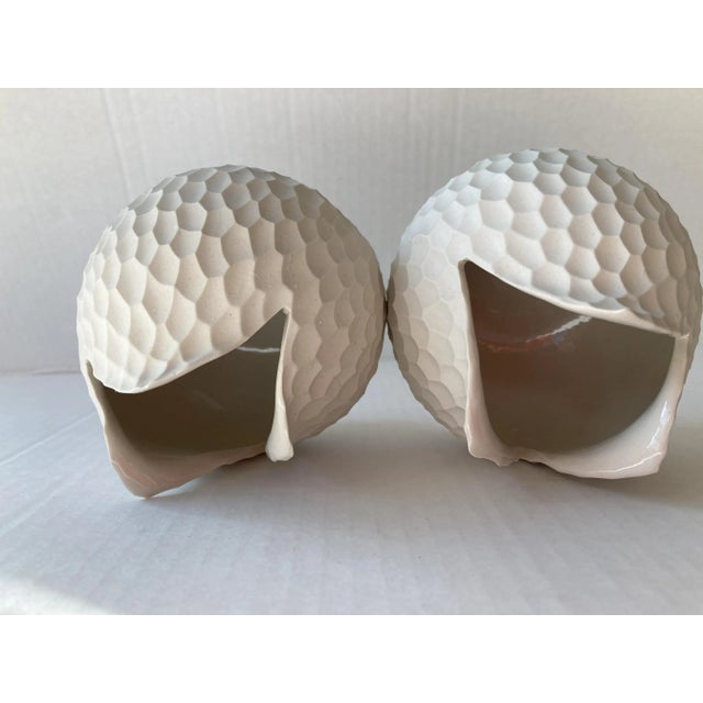 2010s Handmade Asa Selection Germany Cream Color Porcelain Vases- Set of 2 For Sale - Image 5 of 11
