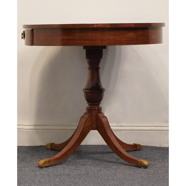 Mersman Solid Mahogany Traditional Duncan Phyfe Style 29" Round Accent Table 1320-7709 For Sale - Image 10 of 14