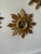 1950s French Petite 11" Giltwood Sunburst Wall Mirror For Sale - Image 16 of 18